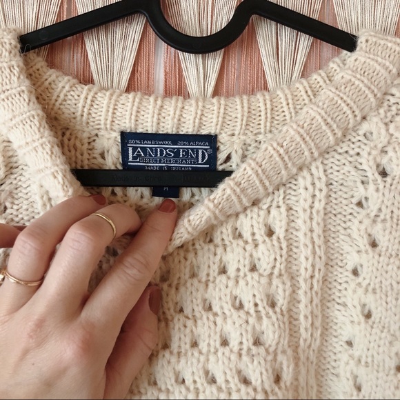 Lands End Fisherman Sweater - Picture 3 of 5